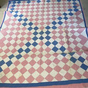 Beautiful Antique Patchwork Quilt 77x65